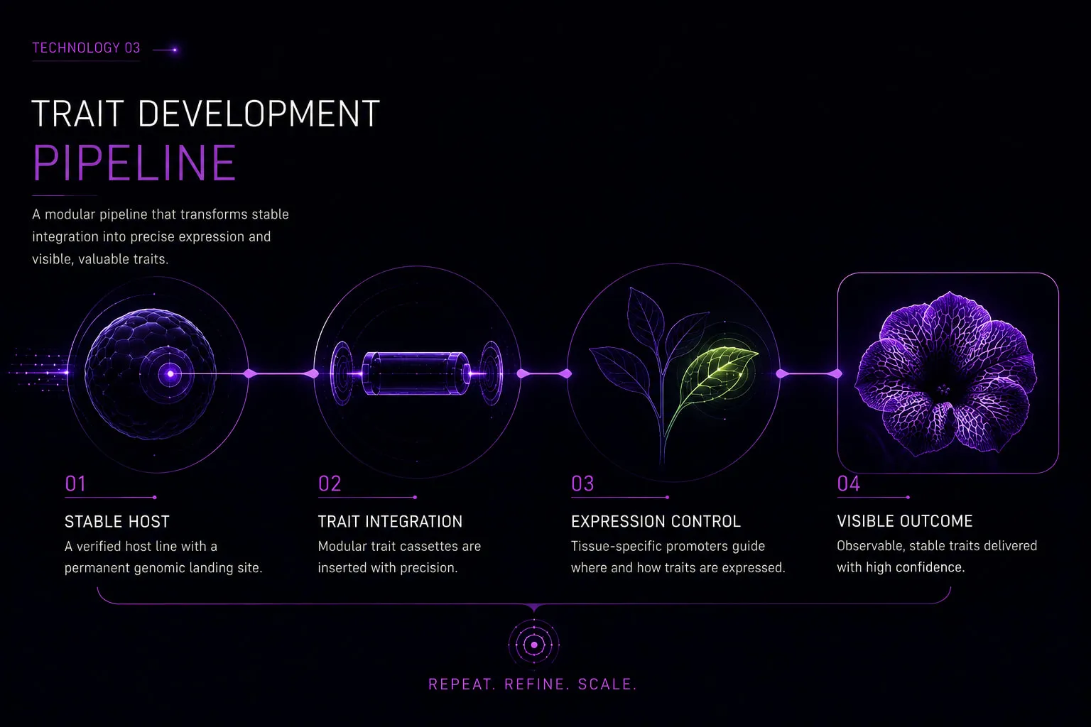 Trait development pipeline mockup